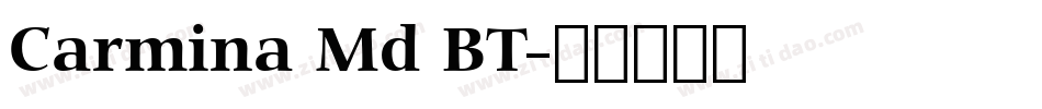 Carmina Md BT字体转换
